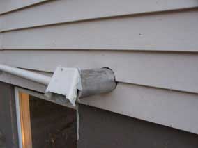 Removing old dryer vent hood