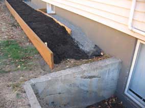 The less-tidy end of the planting bed