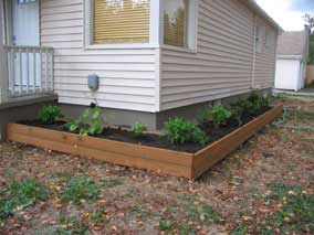 Front Planting bed after planting