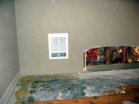 More moldy drywall removed