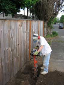 Running the post auger