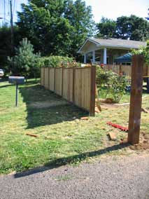 Nate's fence mostly complete