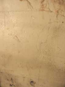 Female silhouette drawn on basement wall