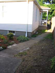 Area where I will dig trench for electrical line to garage