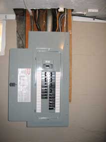 New electrical panel with cover installed