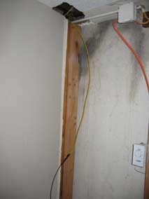 Fishing electrical wire through basement ceiling