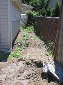 Ground too high next to garage