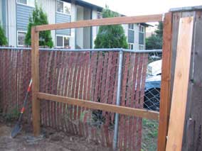 Rails installed for new fence section