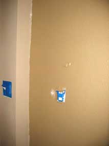 Bathroom painted with what turned out to not be the right color yuck