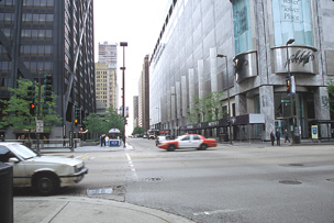 East Chestnut Street at Michigan Avenue