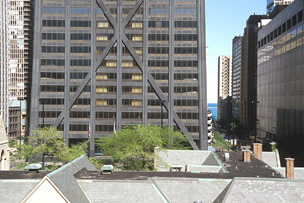 View east from Tremont Hotel window