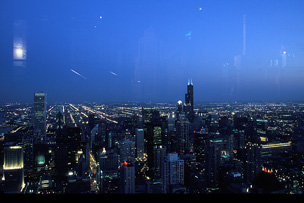 Chicago skyline from John Hancock Observatory