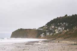 Houses overlooking the beach, Manzanita, Oregon