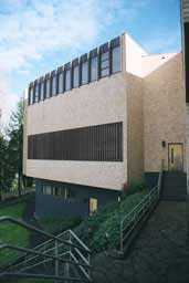 Back of Mount Angel Abbey Library (Alvar Aalto, 1970)