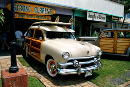 Vintage cars in Haleiwa