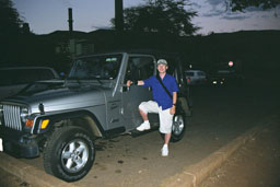 Standing next to the Jeep Wrangler I rented for the day