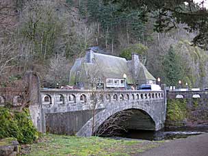 Highway bridge near Multnomah Falls, Oregon