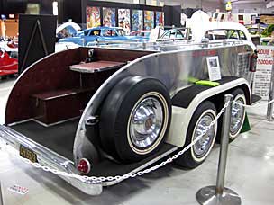 Louis Mattar's Cadillac - dining area in rear of trailer