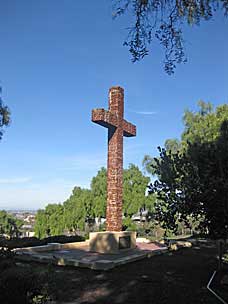 Brick cross monument on Presidio Hill