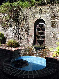 Fountain at Leach Botanical Garden