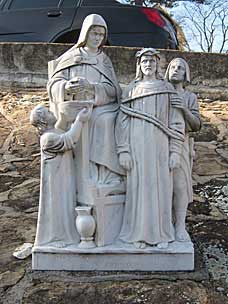 Italian marble statue at Saint Elizabeth Catholic Church, Eureka Springs, Arkansas