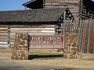 Fort Gibson Historic Site sign