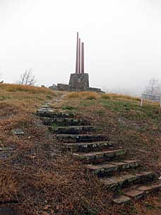 Three Sticks Monument on Kiamichi Mountain, Ouachita National Forest