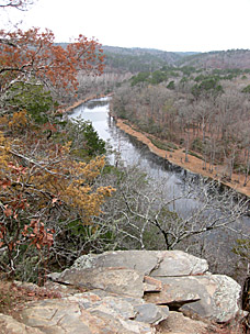 Mountain Fork River from Cedar Bluff at Beavers Bend State Park, Oklahoma