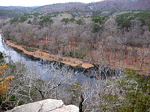 Mountain Fork River from Cedar Bluff at Beavers Bend State Park, Oklahoma