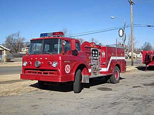 Yale, Oklahoma fire engine at Cushing Fire Station