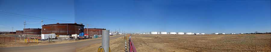 Oil tank farms at Cushing, Oklahoma