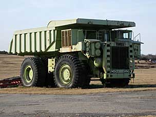 Terex 33-15 off-highway haul truck near Stroud, Oklahoma