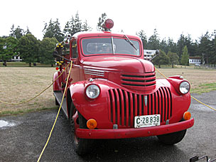 1942 Chevrolet Army fire truck at Fort Worden State Park, Washington