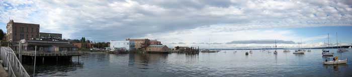 Panoramic view from Union Wharf, Port Townsend, Washington