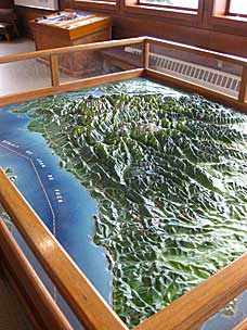 Scale model in Hurricane Ridge Visitor Center, Olympic National Park, Washington