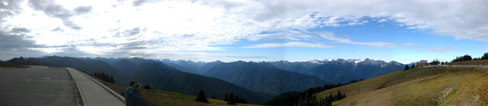 Panoramic view from Hurricane Ridge, Olympic National Park, Washington