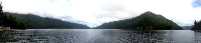 Panoramic view of Lake Crescent, Olympic National Park, Washington