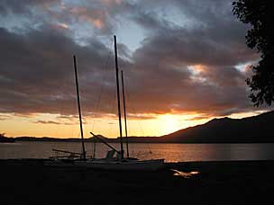 Sunset at Lake Quinault, Washington