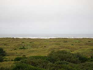 Pacific Ocean from motel balcony at Ocean Shores, Washington