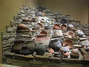 Native pottery at Woolaroc Museum