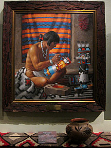 <em>Kachina Painter</em> by Robert Lindneux (1932), Woolaroc Museum