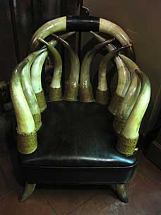 Horn chair, Woolaroc Museum