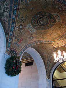 Chinoiserie ceiling in loggia, Marland Estate, Ponca City, Oklahoma