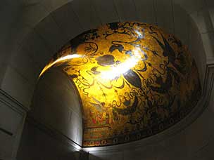 Gilded and painted ceilings over stairs, Marland Estate, Ponca City, Oklahoma