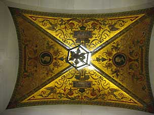 Gilded and painted ceilings over stairs, Marland Estate, Ponca City, Oklahoma