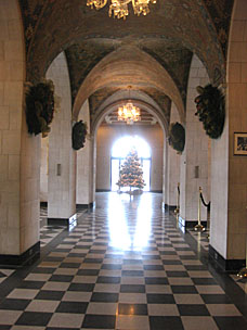 Loggia towards ballroom, Marland Estate, Ponca City, Oklahoma