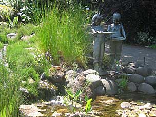 Sculpture in Pet Friendly Garden at Oregon Garden