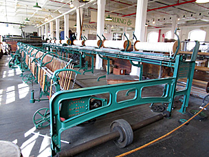 Johnson & Bassett Spinning Mule at historic Thomas Kay Woolen Mill, Salem, Oregon