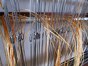 Heddles at historic Thomas Kay Woolen Mill, Salem, Oregon