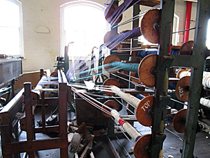 Warp Creel and Dresser at historic Thomas Kay Woolen Mill, Salem, Oregon